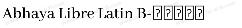 Abhaya Libre Latin B字体转换